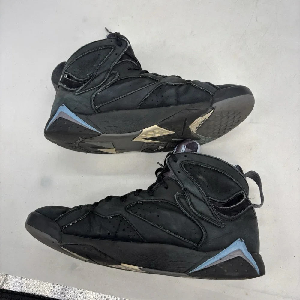 Nike Air Jordan 7 Retro Chambray Shoes Mens 8.5 Casual Black CU9307-004